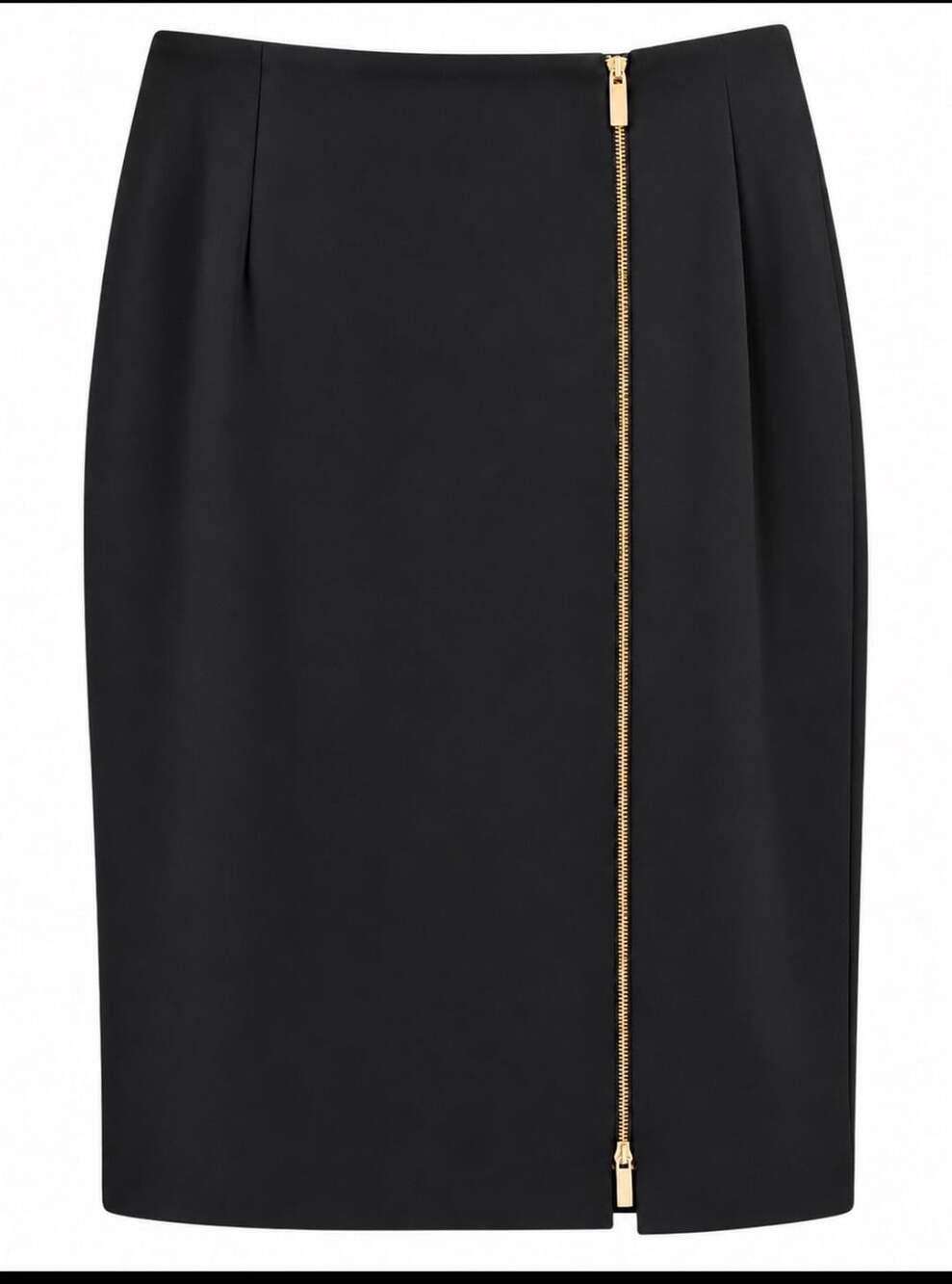 Chico’s Black Pencil skirt with gold zipper